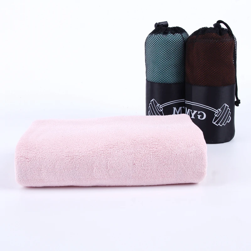 China manufacturer Microfiber Sports Gym Towel With Custom Logo Coral Fleece hand and hair drying towel Yoga towels 400gsm