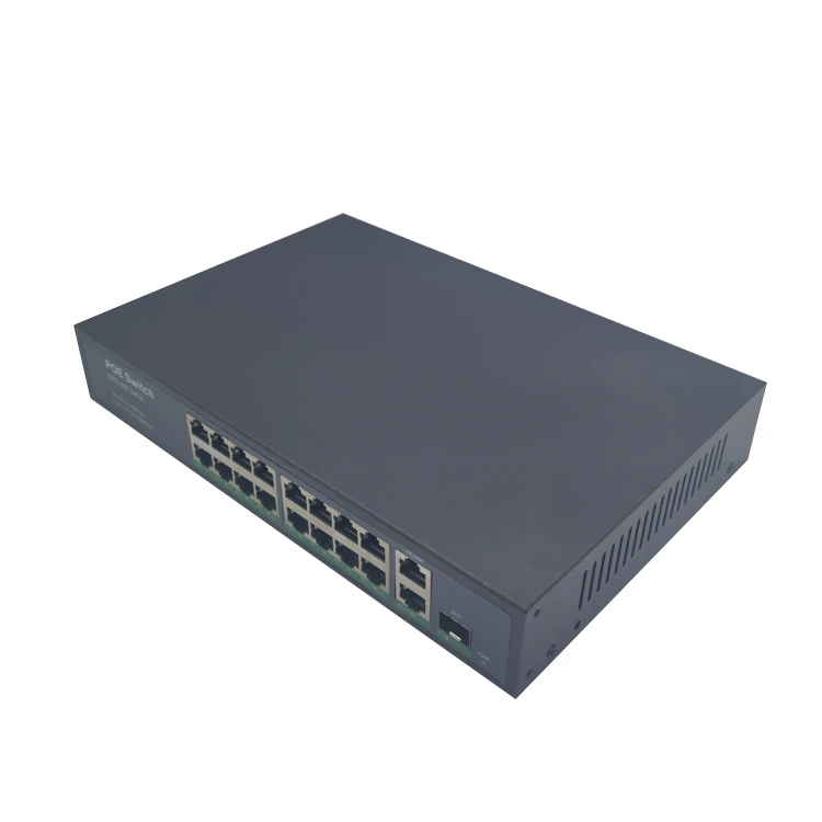 Poe optical switch  Gigabit uplink 1 optical 18 Electric