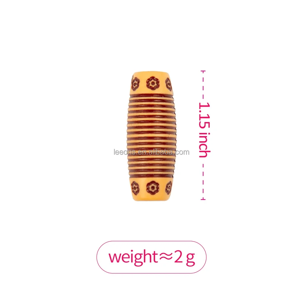 Imitate Wooden Color Hair Tubes Beard Beads DIY Hair Cuffs Rings Hair Jewelry for Men and Women Braids Dreadlocks Accessories
