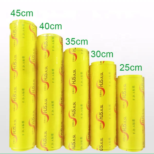 Packaging Food Transparent Soft PVC Plastic Wrap Stretch Cling Film Roll