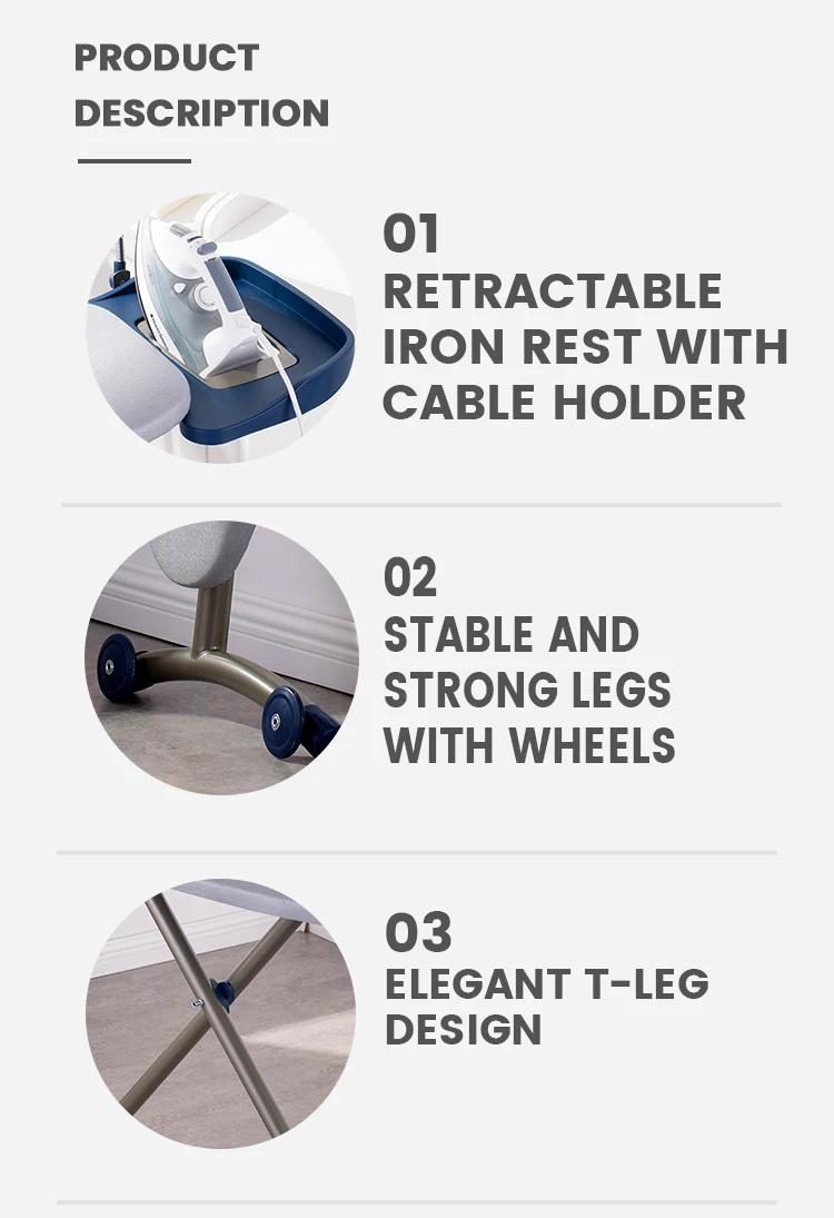 retractable iron rest
