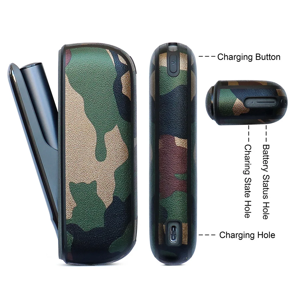Wholesale Camouflage Case for IQOS iluma Protection Cover PU Case with Door Cover