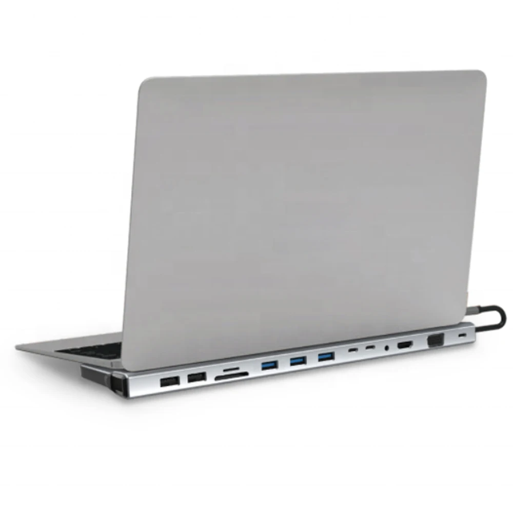 Индивидуальный логотип 14 портов USB C док-станция USB3.0 адаптер подставка для ноутбука Type-C Все в одном концентраторы