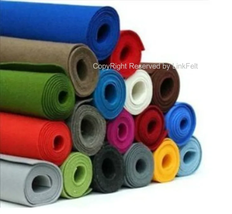 Soft recycled nonwoven polyester felt fabric roll wool/ felt fabric sheet wholesale