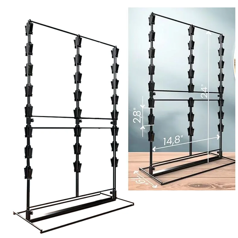 Bevis Factory Customized Light-Duty Metal Clip Display Racks High Quality Store Equipment for Store Display