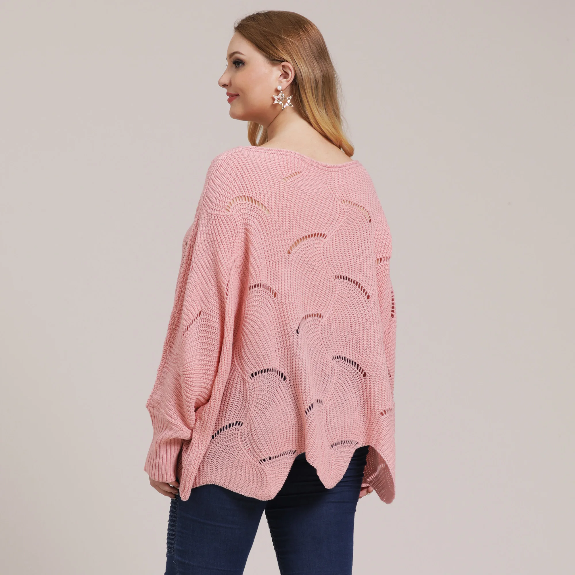 Knitted Cheap Casual Long Sleeve Clothing Women Sweaters Drop Off Shoulder Sweater