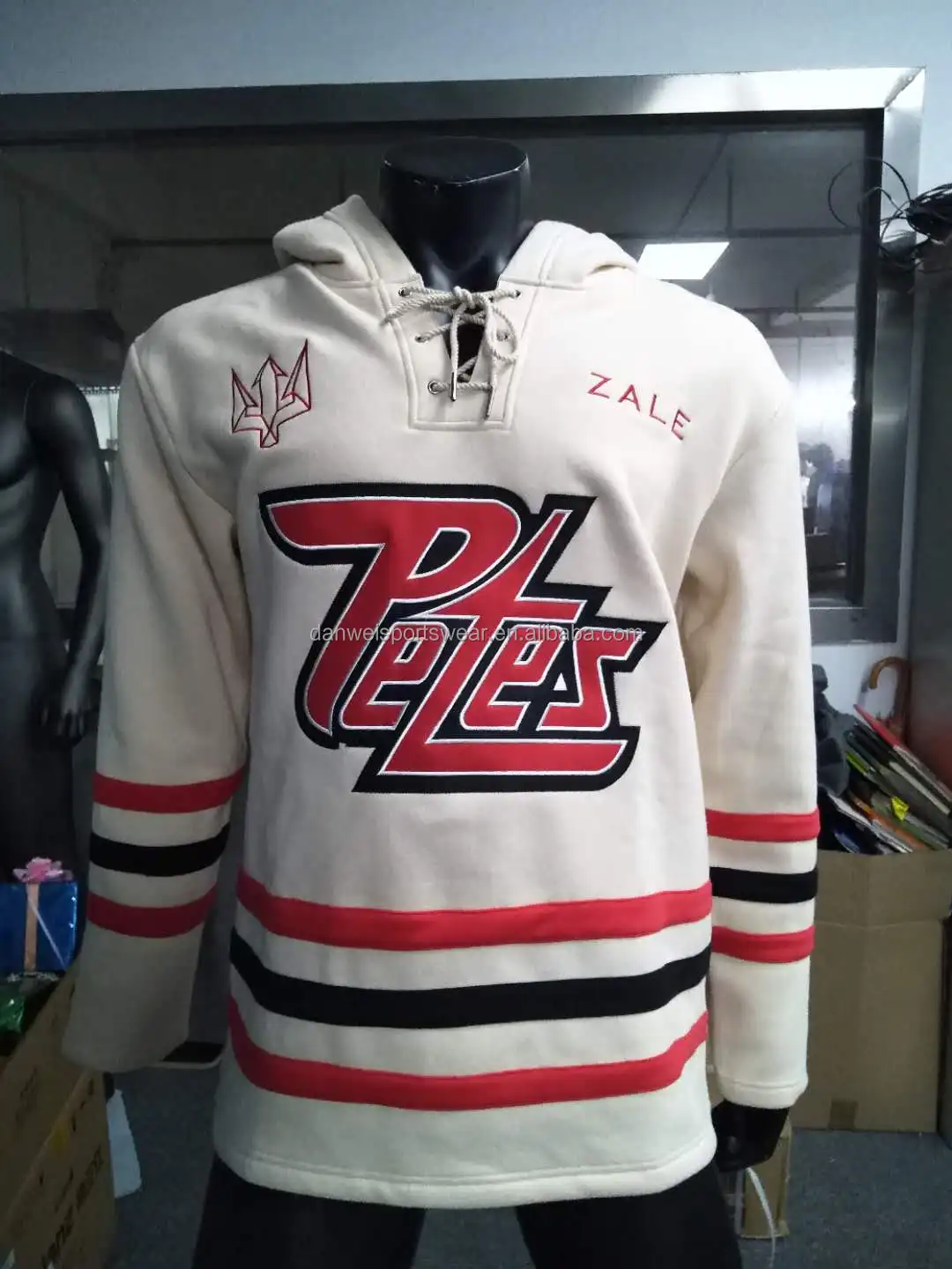 100% Polyester Professional Custom Team pittsburgh hockey jersey hoodie