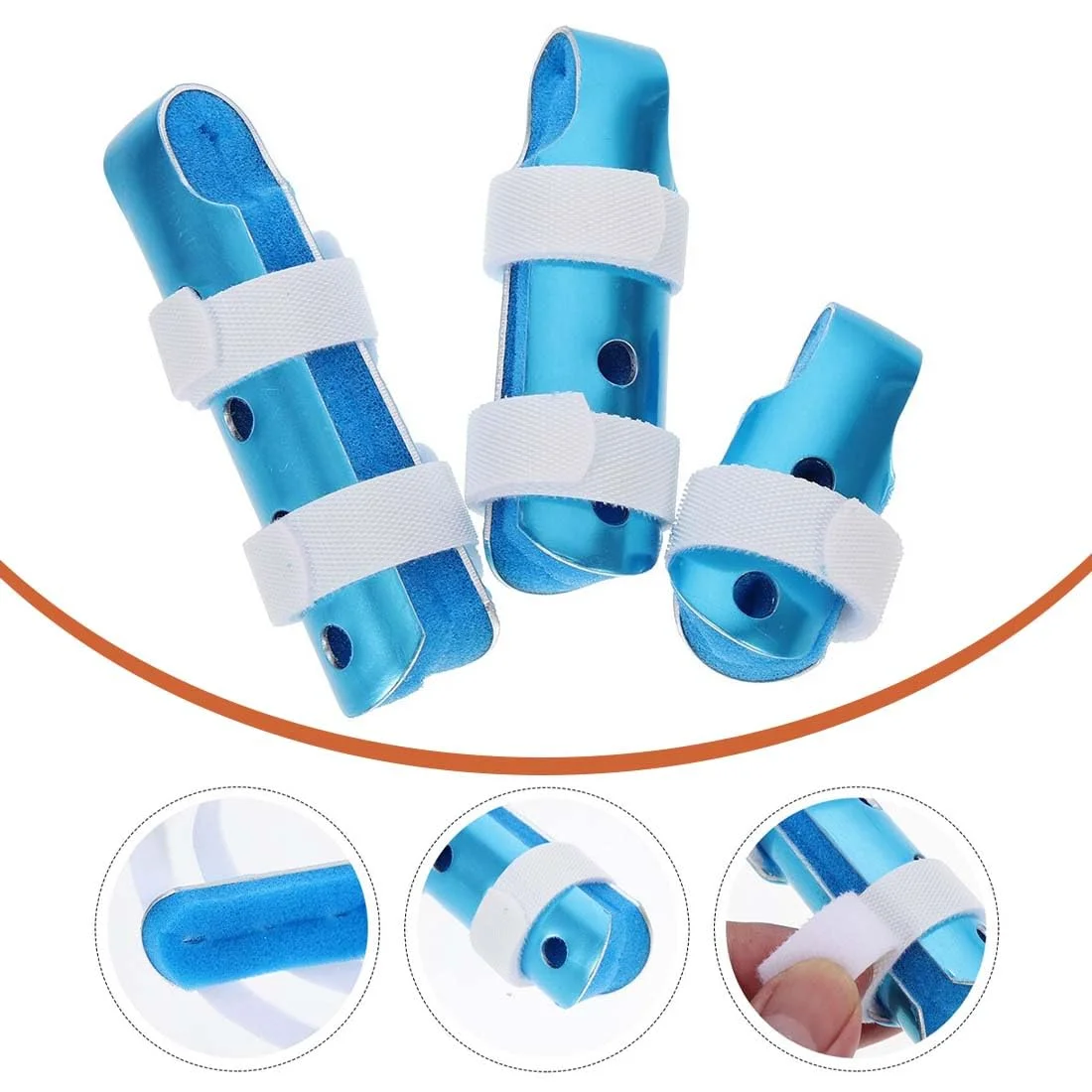 Anthrive Foam Padded First Aid Aluminum Alloy Medical Finger Splints Thumb Splint For Broken Injured Fingers Stabilization