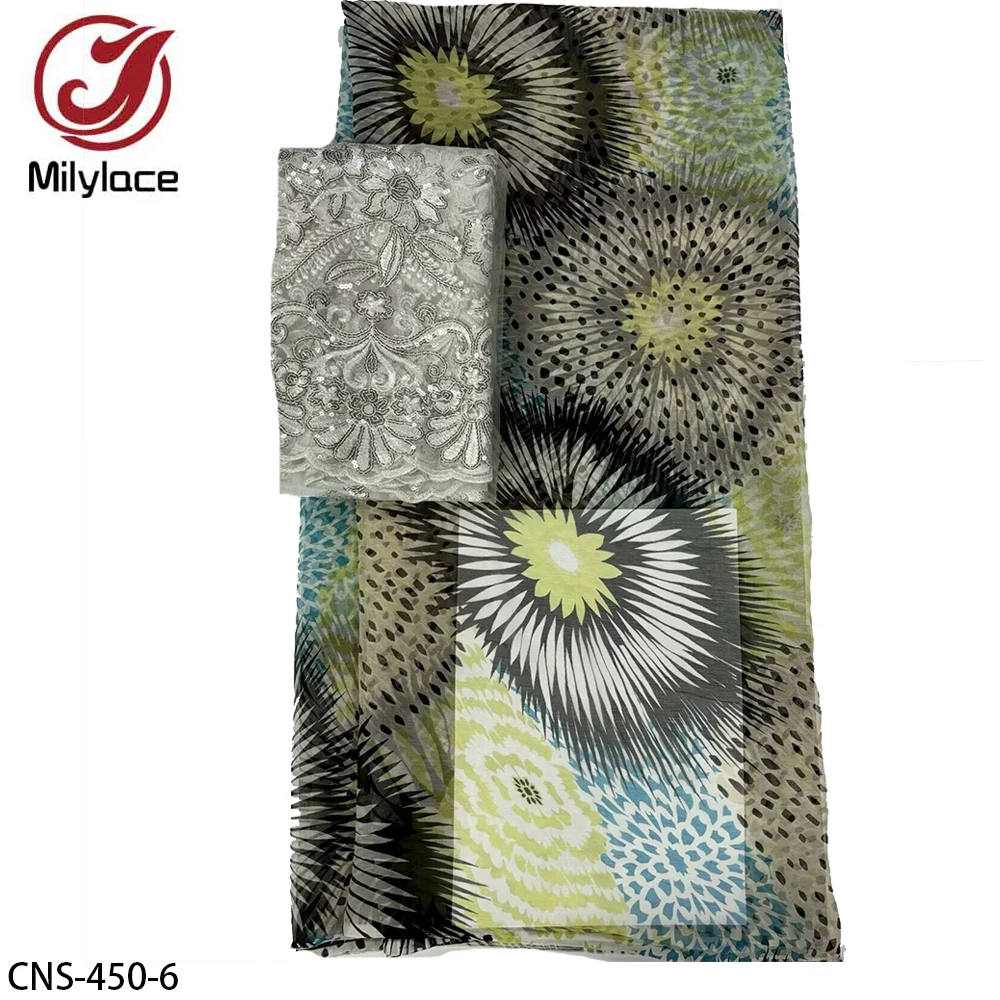 Floral Printed Silk Brocade Crepe Silk Organza Chiffon Fabric For Dresses