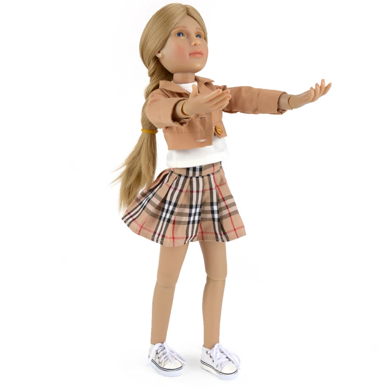 Everyest 18 inch full vinyl doll body 18' vinyl articulated body for bjd doll ball jointed dolls