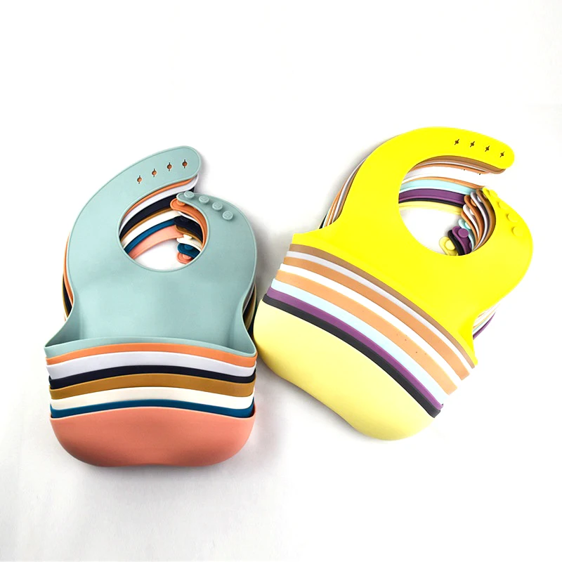 Baby Bib Girl Custom Printing 100% Organic Cotton Plain Color Baby Bandana Drool Teething Bibs Factory For Girls And Boys