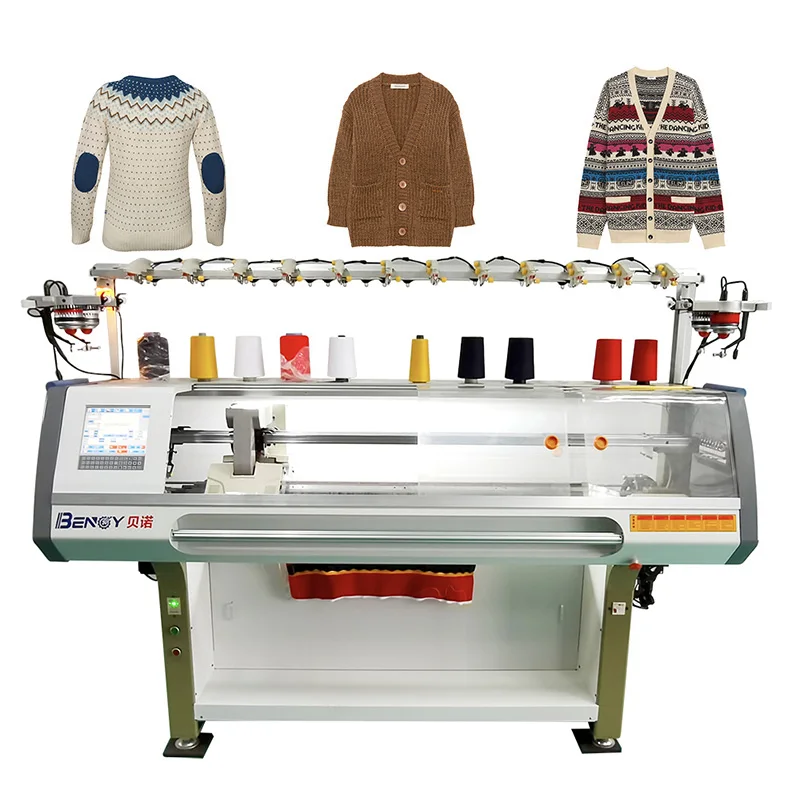 Low loss 5G 52 inch sweater computerized flat  jacquard sweater knitting machine price
