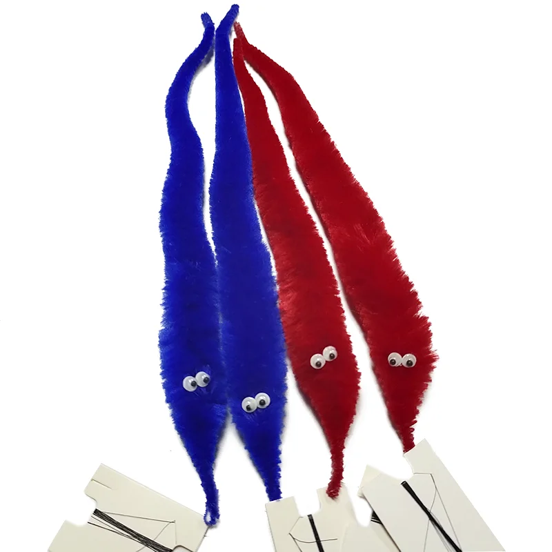 Wholesale Funny Magic Worm Toy Plush Fuzzy Wiggle Twist Worm Tricks Craft Supplies