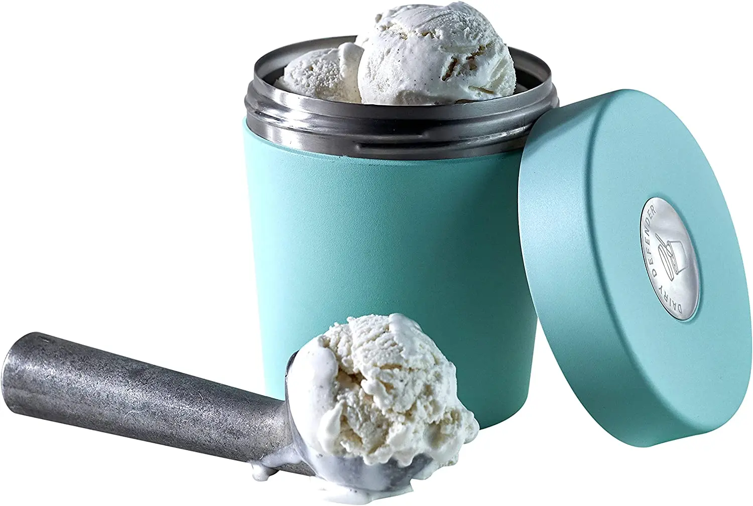 The Ice Cream Canteen Vacuum Insulated Double Wall Stainless Steel Thermos Container for the pint of ice cream enjoy ice cream a