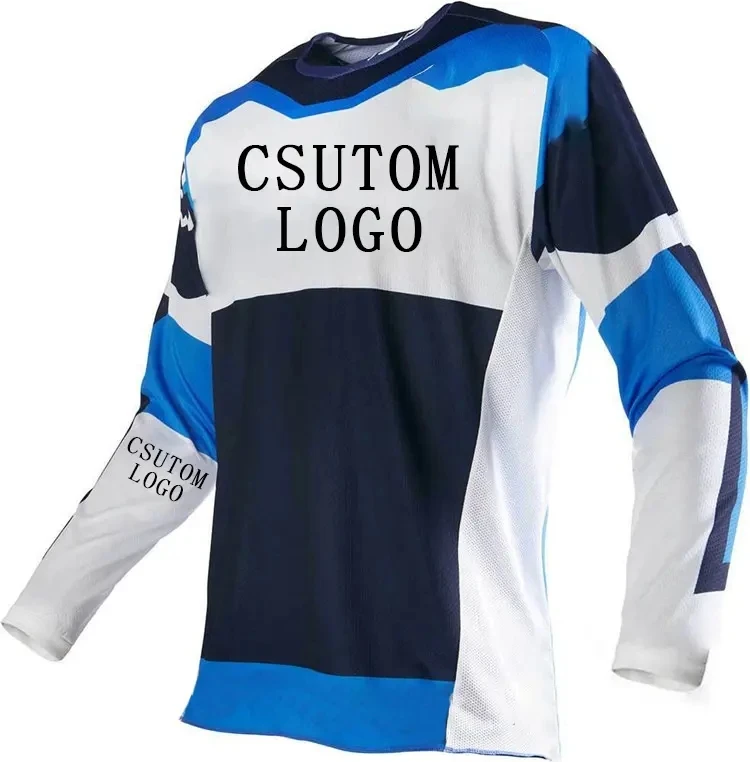 High Quality blank motocross racing jersey shirts off road downhill jersey custom logo long sleeve motorcycle motocross jersey