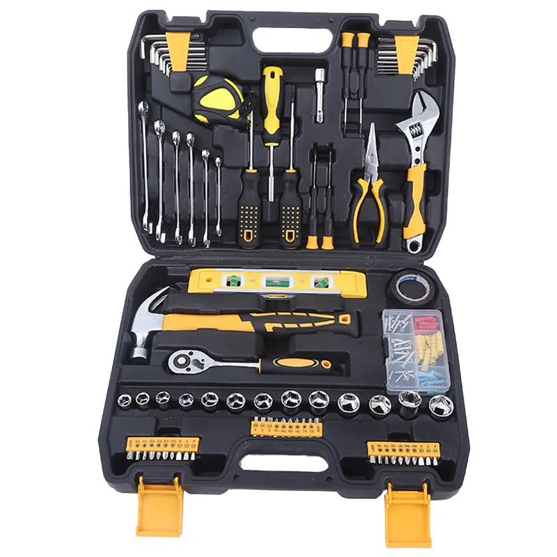53pcs Spanner Car Repair Tool Box Universal Hardware Hand Tools Ratchet Wrench Socket Sets