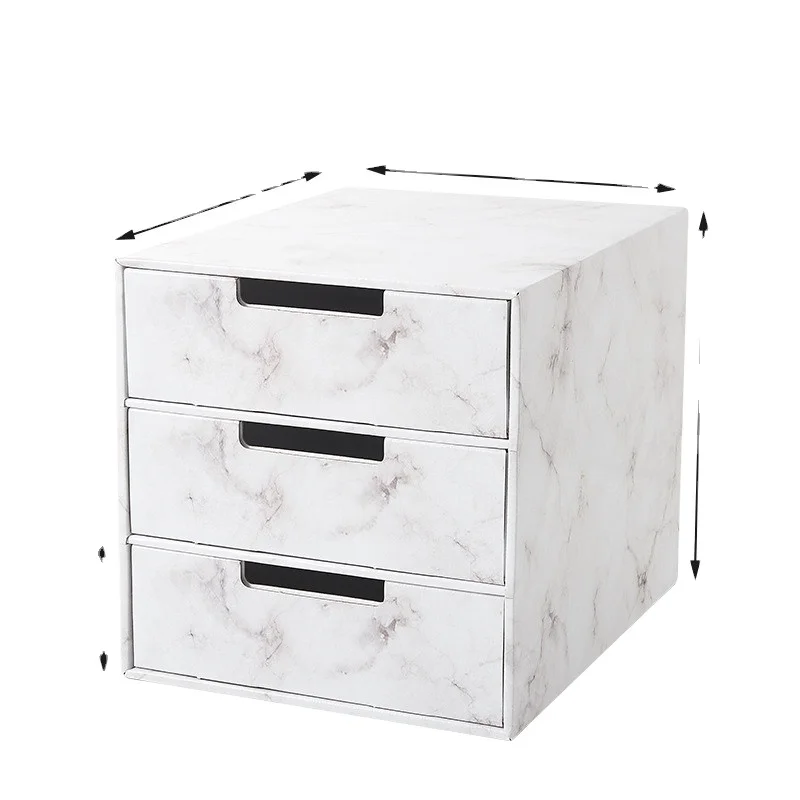 3 яруса, складной ящик для крафт-бумага многофункциональный настольный бумажный ящик для хранения с мраморным узором держатель кассеты