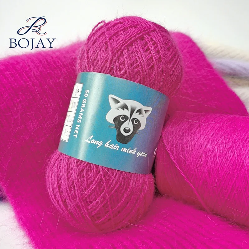 Оптовая продажа с завода низкая цена вязание крючком Bojay 60% Ангорский кролик 40% нейлоновая смешанная пряжа для детского свитера