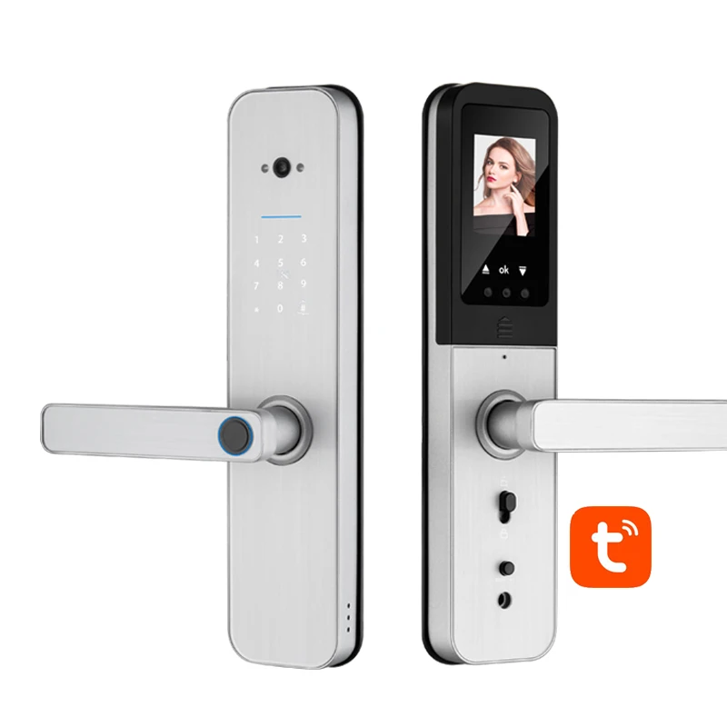 Smart Home Video Voice Wifi Fingerprint Cerradura Tuya Smart Fingerprint Door Lock with Camera
