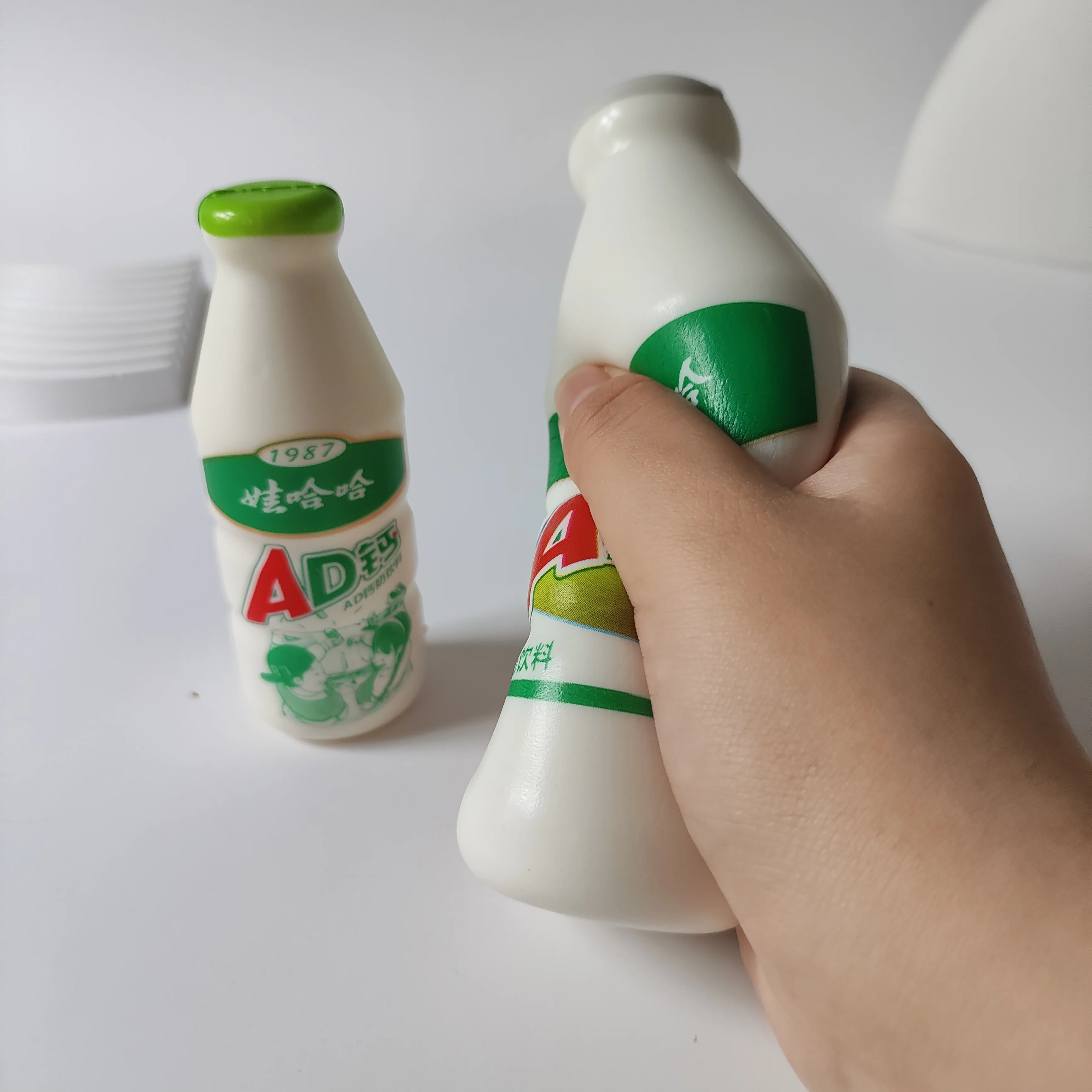 Wholesale simulation Wahaha Knead happy slow rebound bottle decompression toy AD calcium drink vent size number