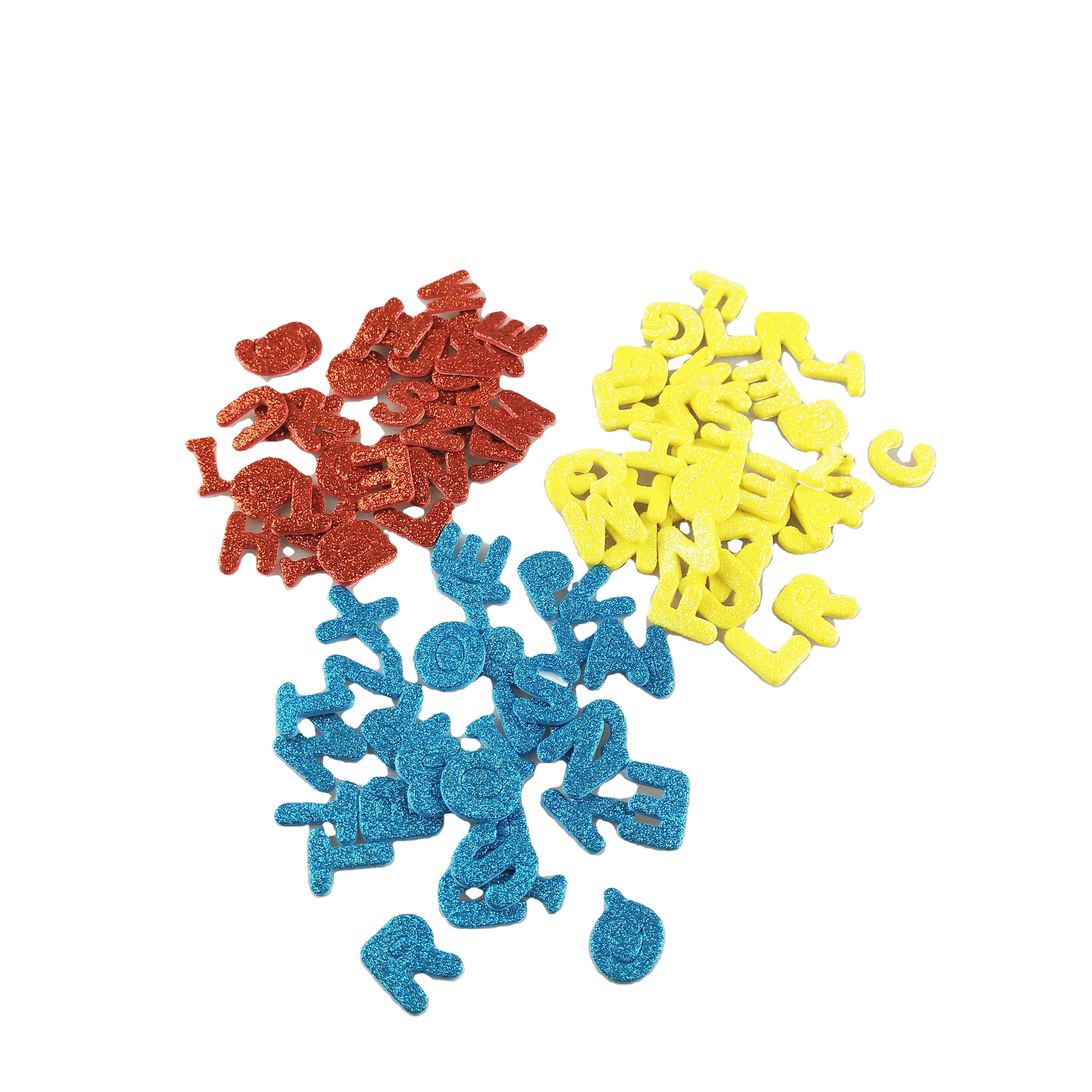 Cheap Hot Sale Top Quality Glitter Eva Foam Alphabet Sticker Glitter Foam Letter  Stickers