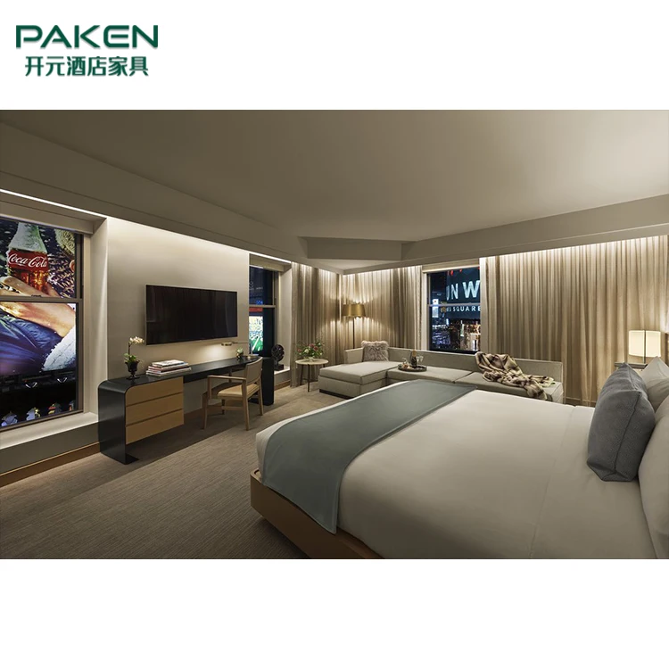 Customized wood hotel bedroom furniture set specific use 5 star hotel