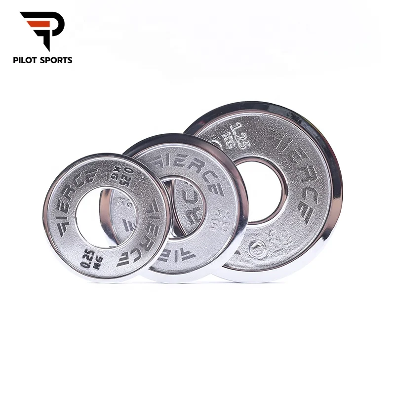 Pilot Sports 2 inch Chrome Powerlifting Plates Gym Equipment Steel Weight Plate for Deadlifting Calibrated Weight Plate