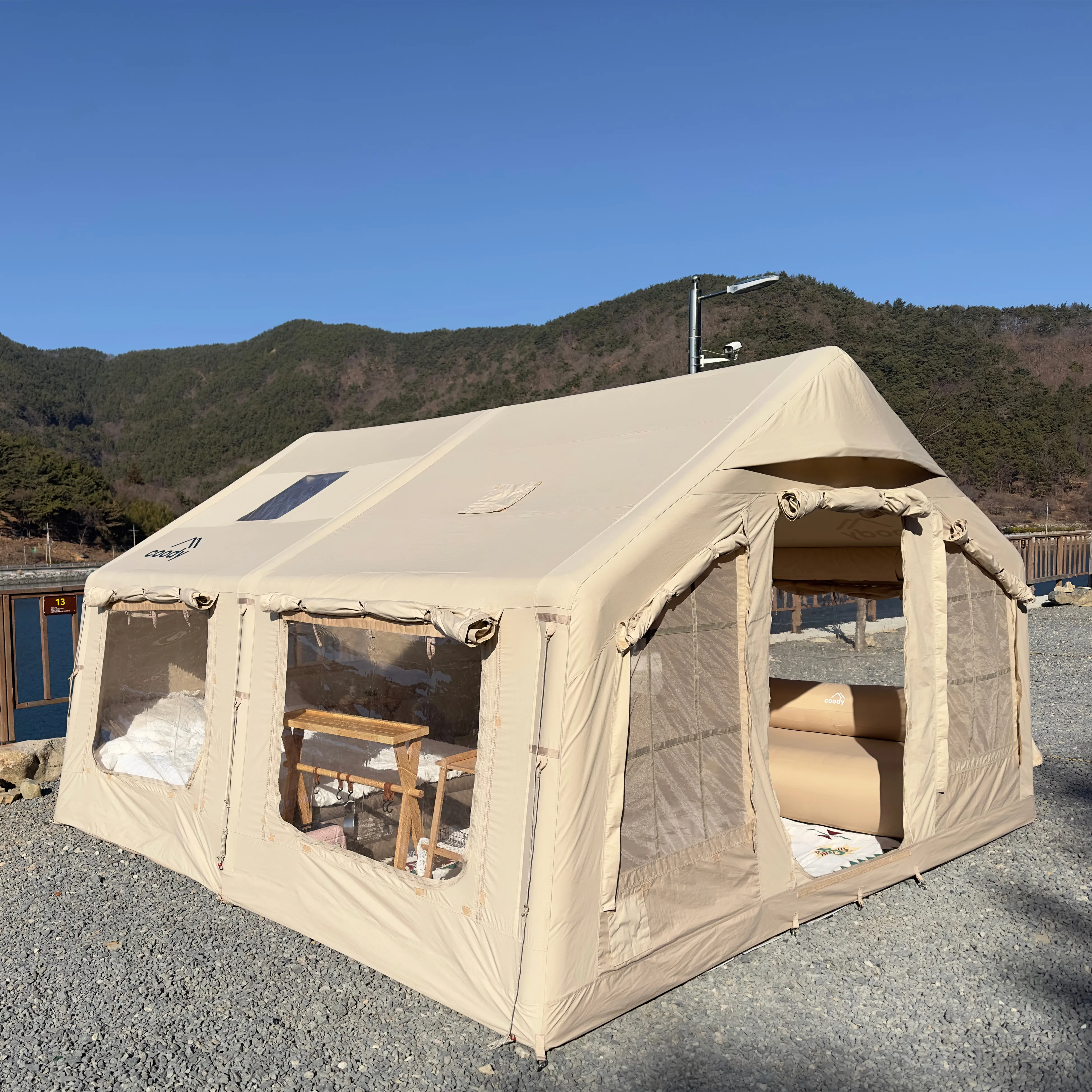 Coody Tent China Factory Coody Air Tent 17.28 Sqm Waterproof UV Protection Inflatable Winter Tent
