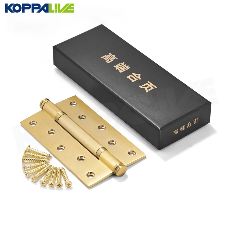 Koppalive поставщик стыковых петель сверхмощный 4-дюймовый 5-дюймовый поворотный подшипник латунные дверные петли