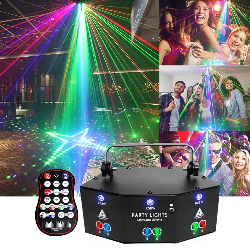 Laser Stage Projector Professional Dj Disco Club Light Bar Show Led Spot Light Indoor Flashing Atmosphere Light