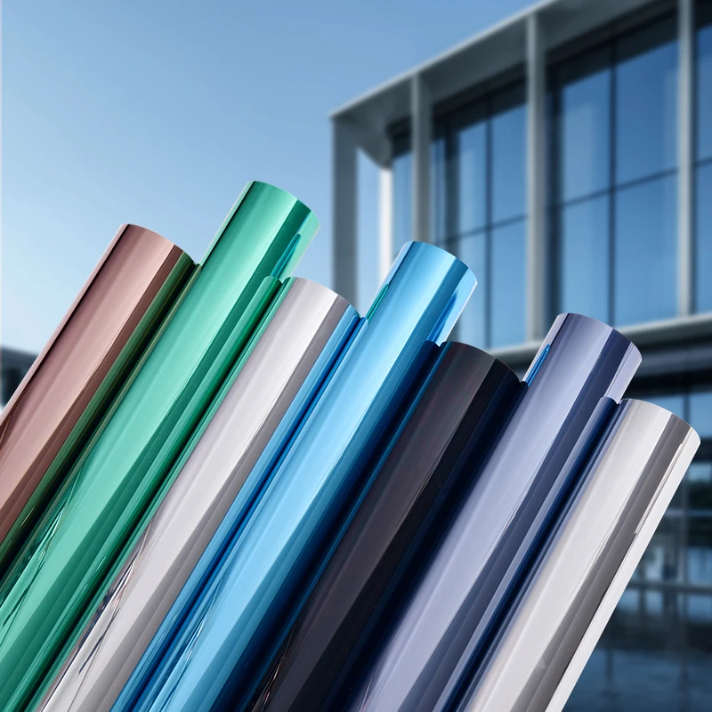 Wholesale Silver Heat Reduction Window Film Solar Tint Reflective One way Mirror sun block Glass Sticker