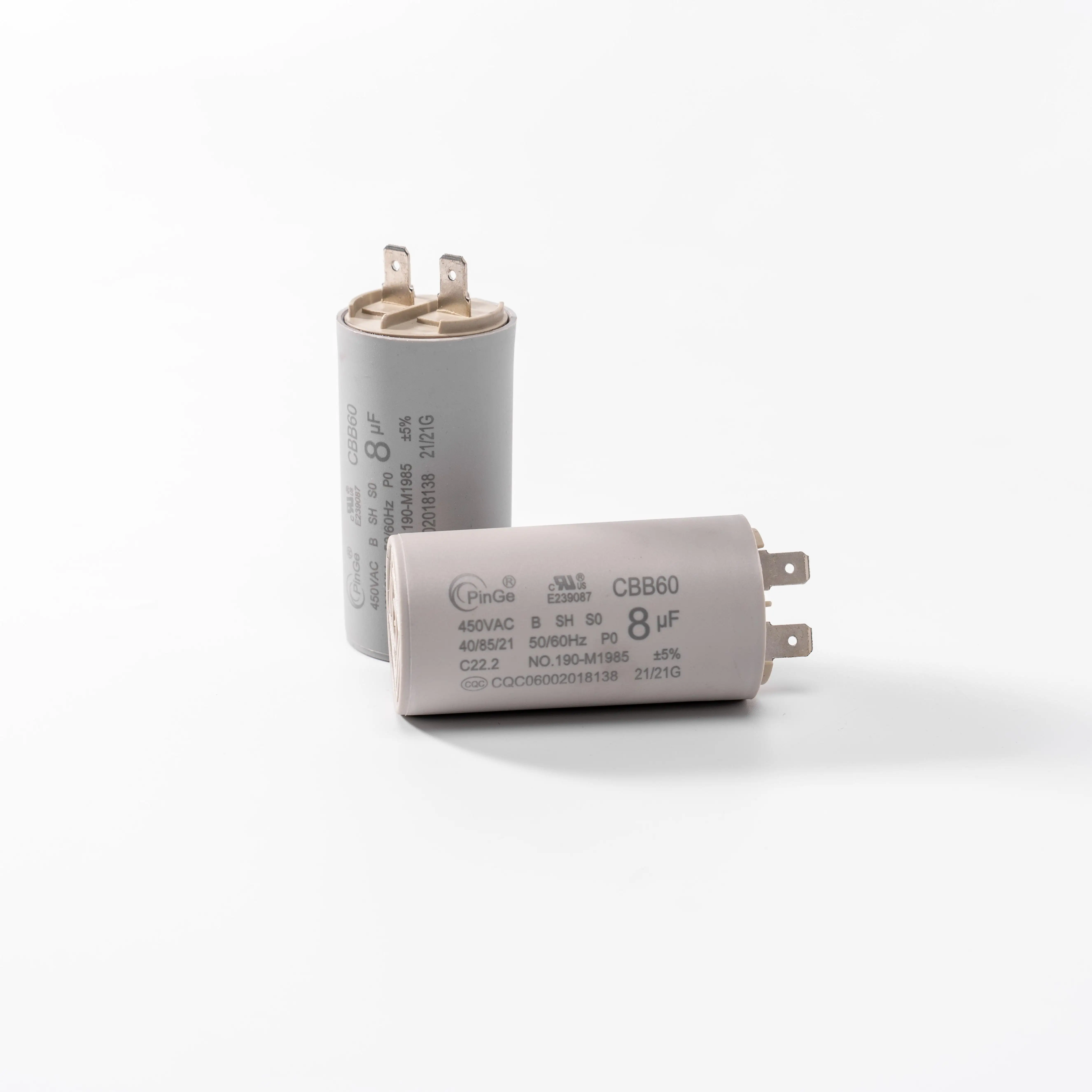 high quality  washing machine 2 wire cbb60 capacitor