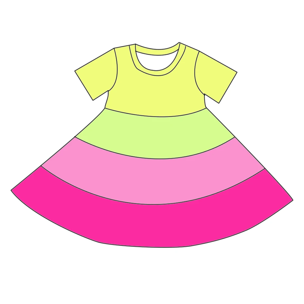 New Design Summer Baby Girl Dress Rainbow unicorn Tutu Dress Evening Party Princess Dress for Kids