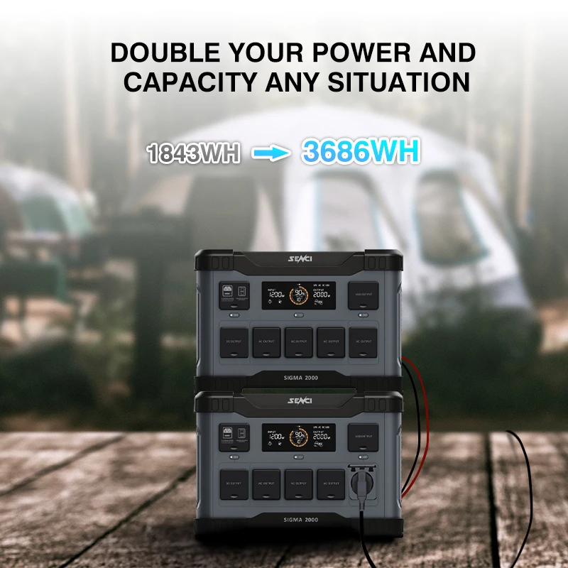 Senci 2kw 1843wh lifepo4 Batteries S series Portable Power Station Wireless Charging power supply multifunction