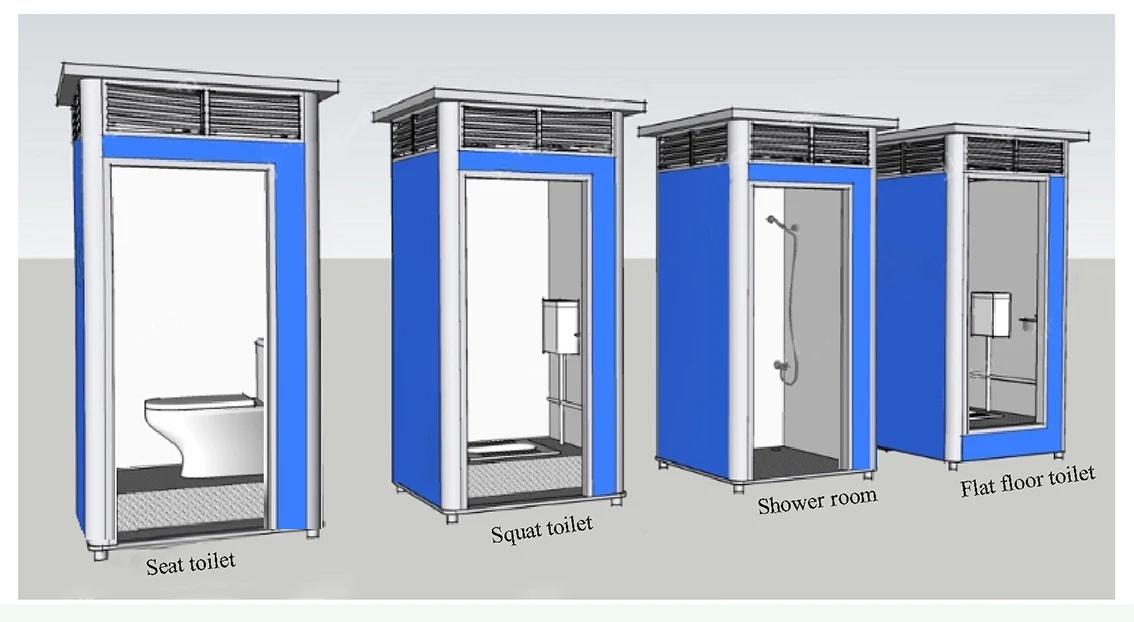 Уличная Мобильная экологически безопасная Строительная площадка душевая кабина соединенные портативные унитазы мобильный туалет с душевой кабиной