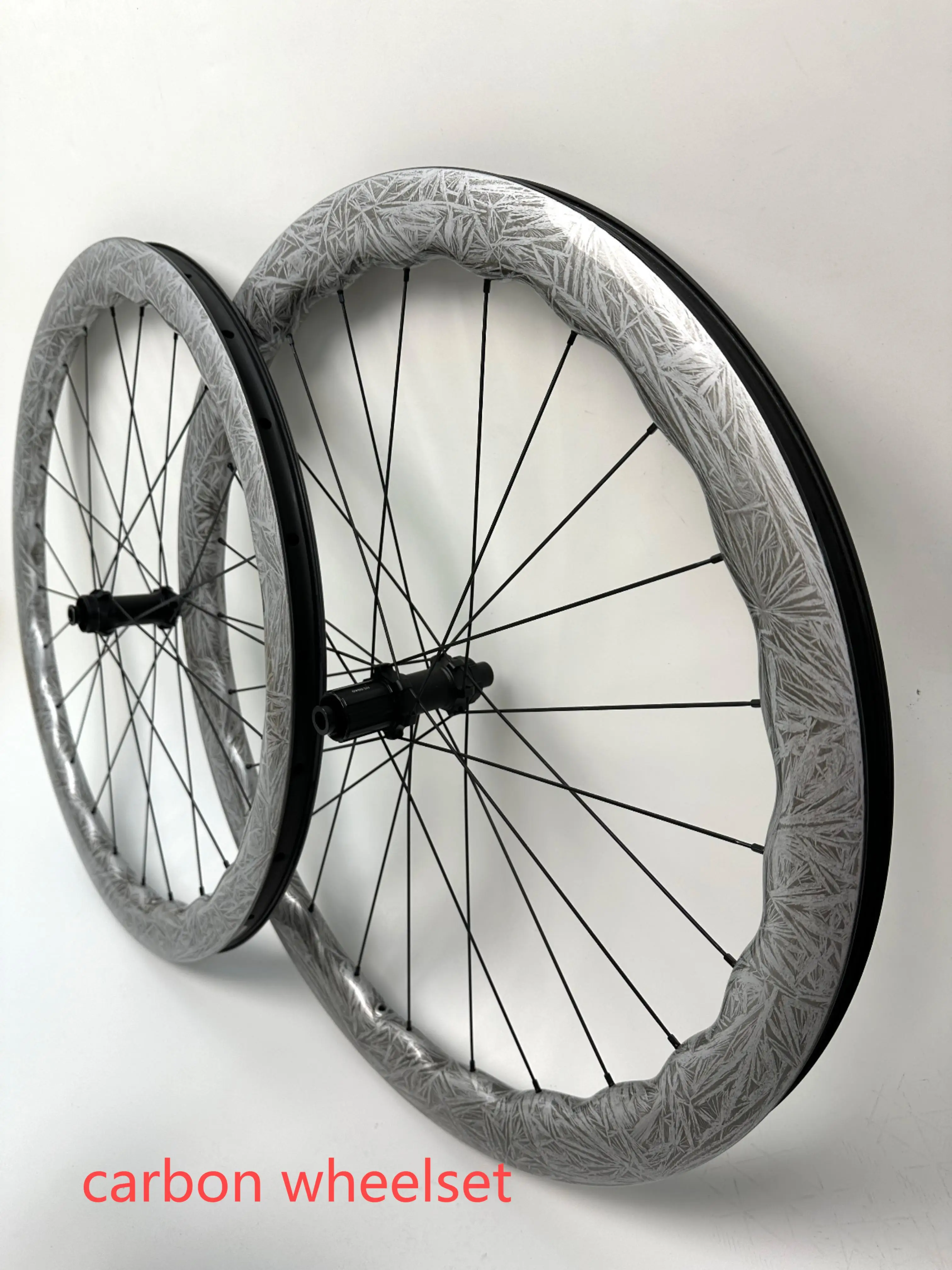 2024 DC926W1-24 New 31mm Wide Wave Carbon Wheel 700c Road Bike With Powerway Brand Hub Carbon Spokes Bicycle Wheelet For OEM