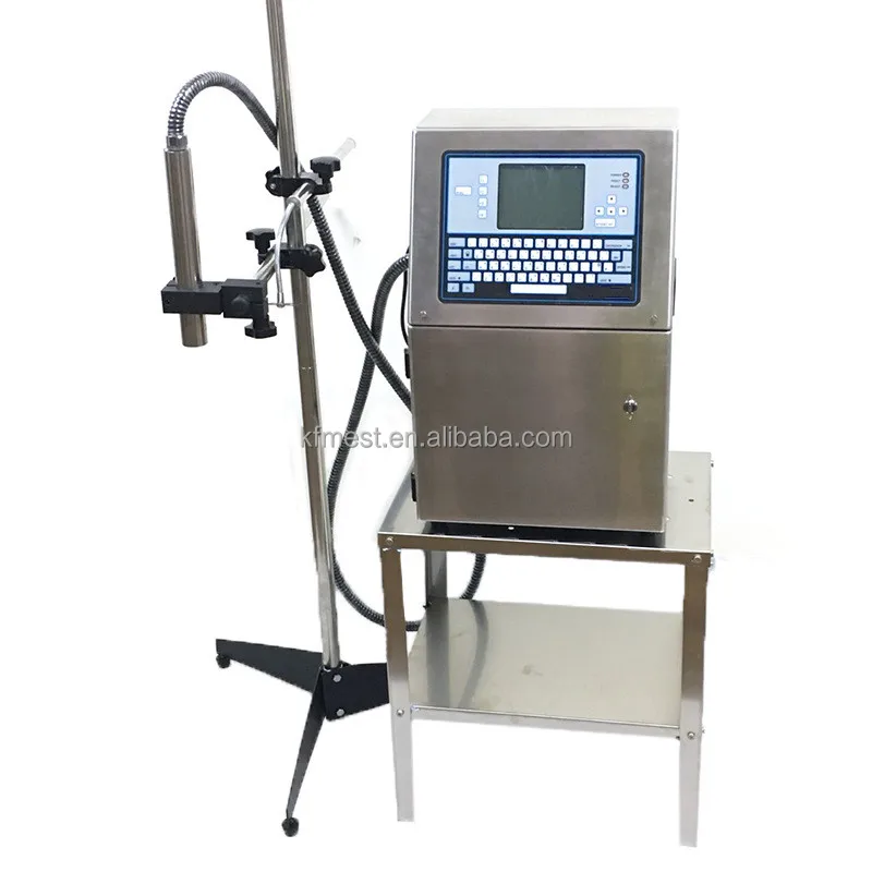 Small Characters Continuous Ink Jet Date Coding Printer Machine for Glass Plastic Metal Bottles Industrial Inkjet Printer
