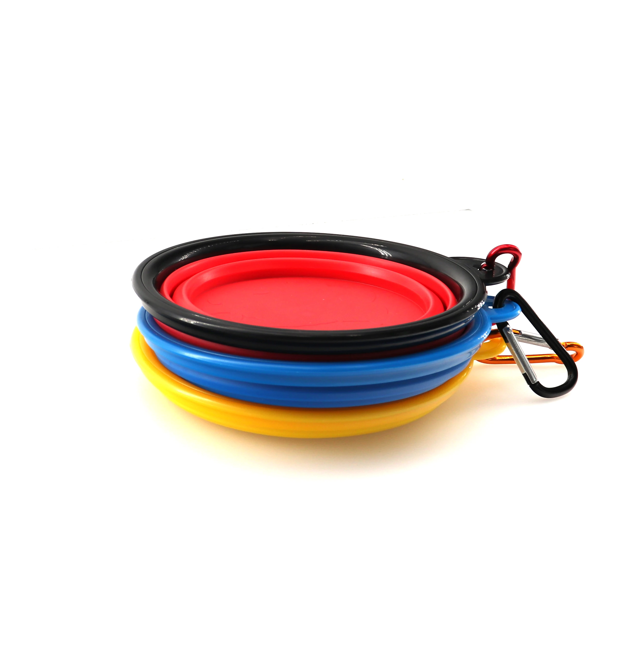 Solid Color Pet Cat Gog Bowl Folding Collapsible Puppy Dog Cat Feeder Water Food Container Folding Style on Sale