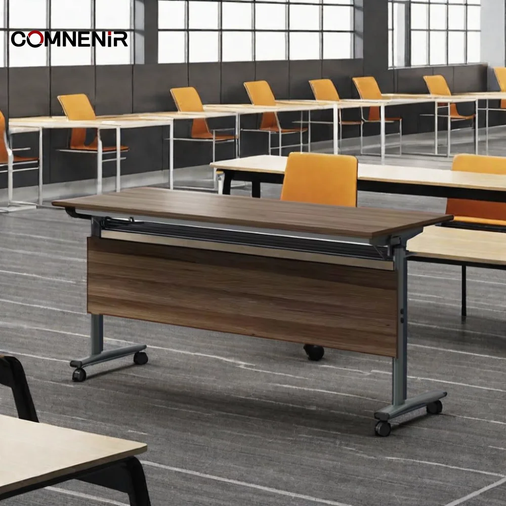 Customizable Contemporary Folding Training Table with Chair for School & Conference Rooms Direct from Factory