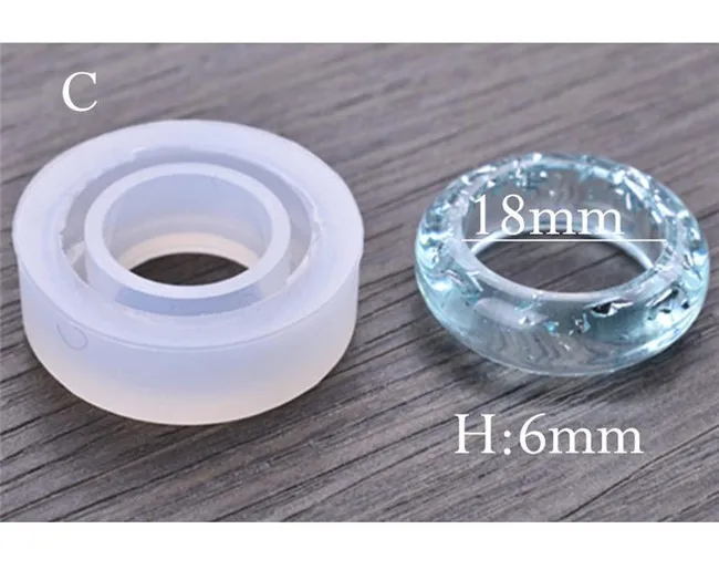 
Cute cat ear resin 18 mm Silicone ring mold Jewelry mold for ring making Diamond Ring mould Clear resin craft mold 