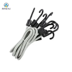 12pcs round elastic bungee cords  8mm set bag packing with PP coated steel hooks
