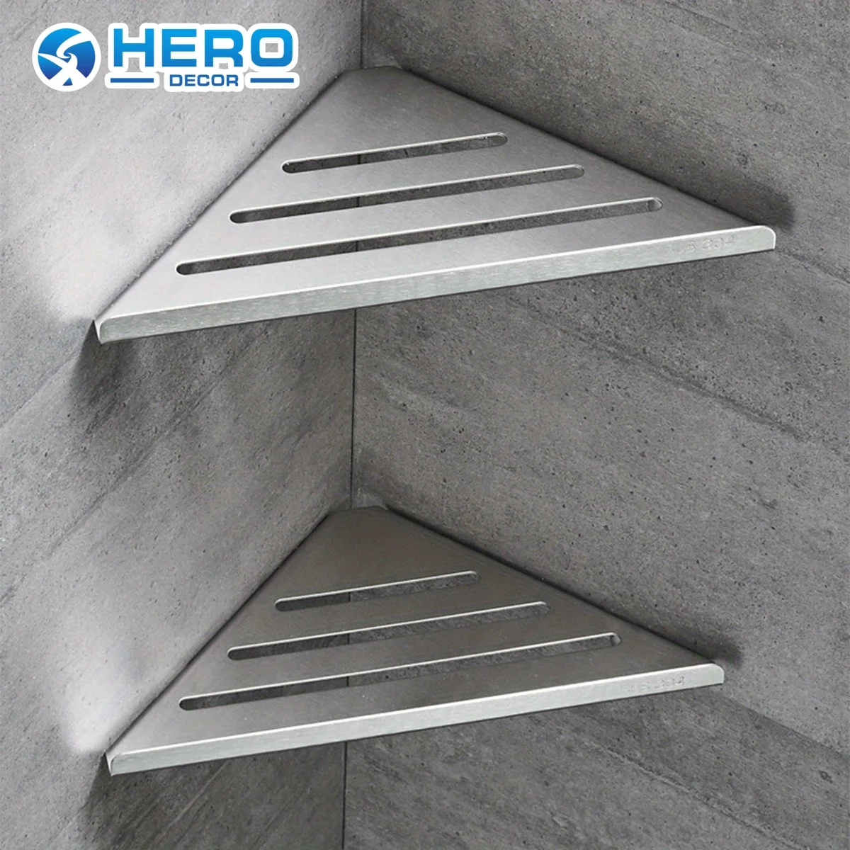New Design Brushed Shower Shelf Bathroom Accessories Wall Stainless Steel Bathroom Shelf For Washroom