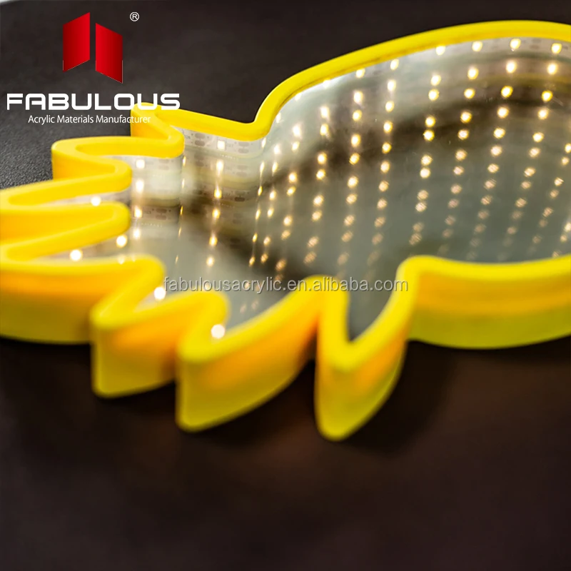 Free Design 3D Magic Infinite Mirror Custom LED Neon Sign Acrylic Melaleuca Mirror