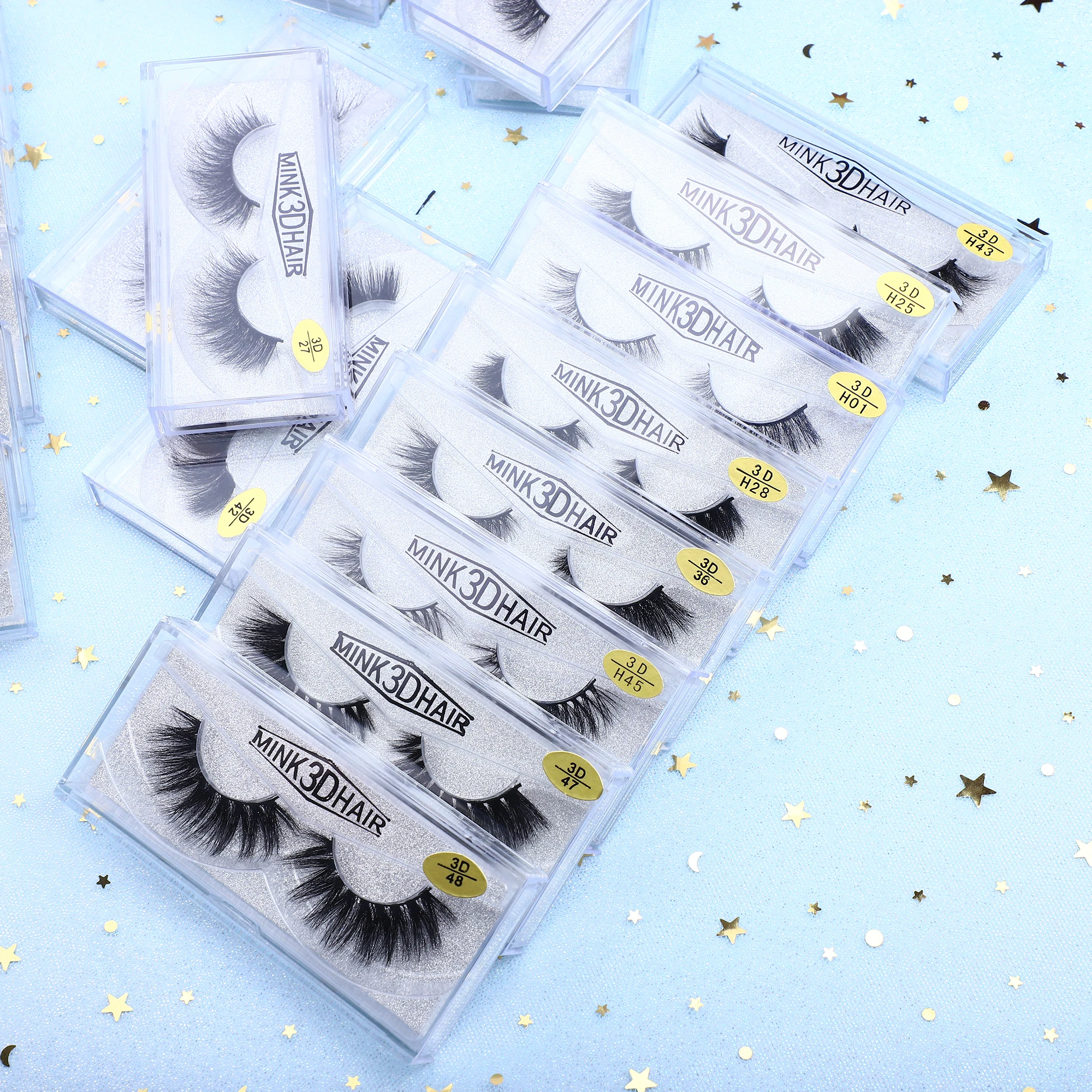 Wholesale Full Strip Super Long wispy 25 mm 3d mink eyelash extension Bulk Vendor With Customized Fancy Package Boxes