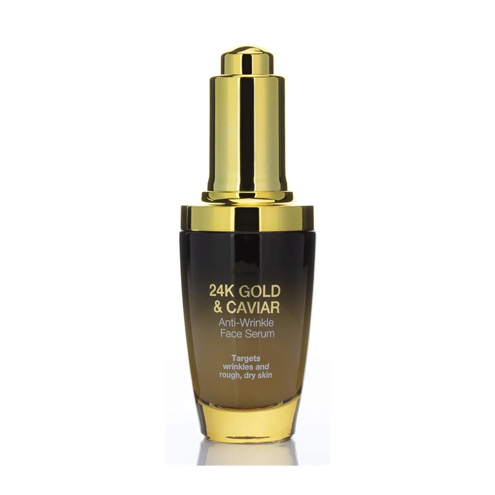 Private Label Vegan Anti-Wrinkle Remove Fine Lines Fade Dark Spots 24K Gold Caviar Serum