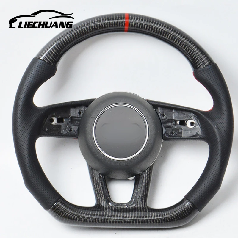 Drop shipping alcantar carbon fiber steering wheel For Aud i 2009-2016 A5 A6L A7 A8 L A3 A4L