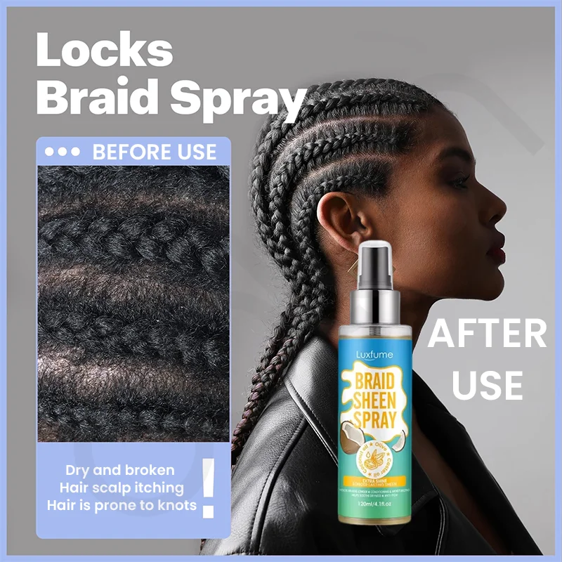 120ml Coconut Spray Mist Oil For Hair Leaves Hair With Shining Luster Soft Hair Sheen Spray Olive Oil Sheen Spray for Braid