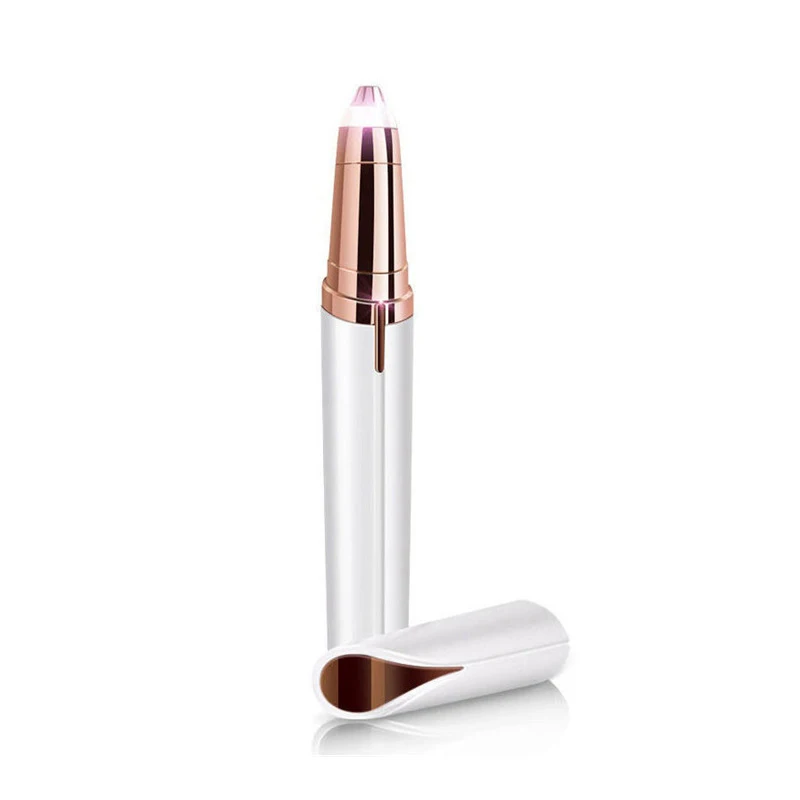 2021 mini electric eyebrow trimmer, hair removal pencil lipstick, shaped female electric eyebrow razor.