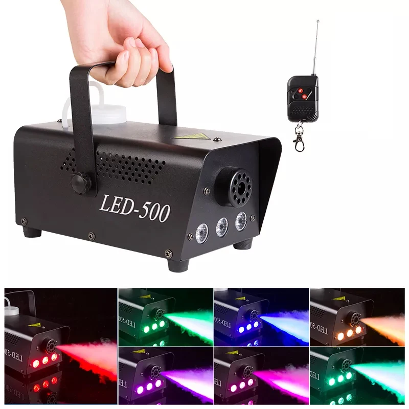 Светодиодная дымовая машина для диджея, портативный пульт дистанционного управления для бара, вечеринки, сцены, дымки, дыма для свадьбы