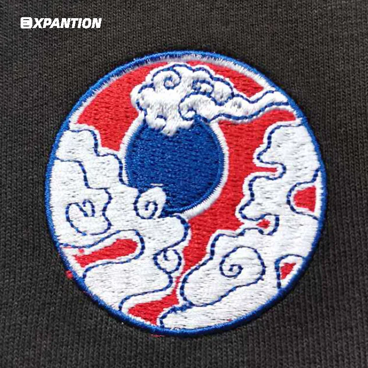 EXP foshan manufacturer logo custom embroidery on hoodie